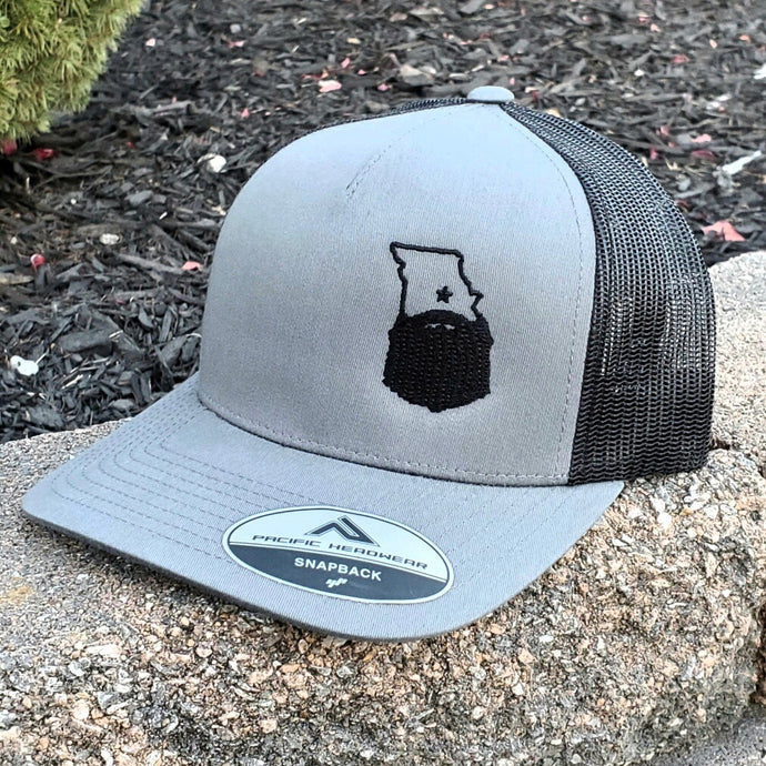 Bearded Missouri Trucker Hat-Graphite/Black
