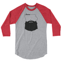 Load image into Gallery viewer, Bearded Iowa 3/4 Sleeve Raglan Shirt