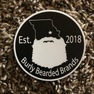 Burly Bearded Brands 3" Round Vinyl Sticker