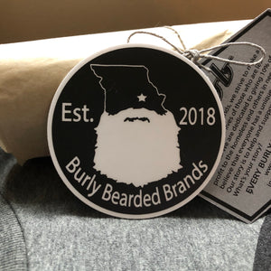 Burly Bearded Brands 3" Round Vinyl Sticker