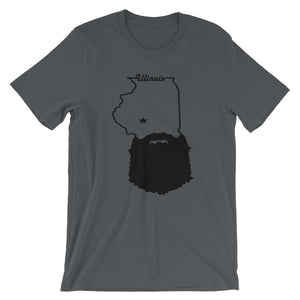 Bearded Illinois Short Sleeve Unisex T-Shirt