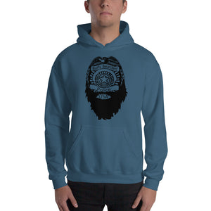 Bearded Police Hooded Sweatshirt (black print)