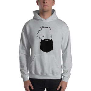 Bearded Illinois Hooded Sweatshirt