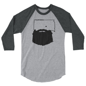 Bearded South Dakota 3/4 Sleeve Raglan Shirt