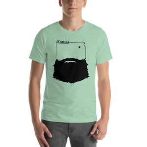 Kansas Bearded Short Sleeve Unisex T-Shirt