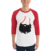 Load image into Gallery viewer, Bearded Baseball 3/4 Sleeve Raglan Shirt