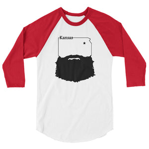 Bearded Kansas 3/4 Sleeve Raglan Shirt