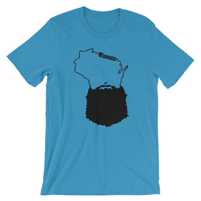 Bearded Wisconsin Short Sleeve Unisex T-Shirt