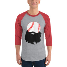 Load image into Gallery viewer, Bearded Baseball 3/4 Sleeve Raglan Shirt