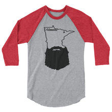 Load image into Gallery viewer, Bearded Minnesota 3/4 Sleeve Raglan Shirt