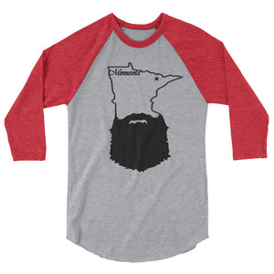 Bearded Minnesota 3/4 Sleeve Raglan Shirt