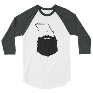 Bearded Missouri 3/4 Sleeve Raglan Shirt