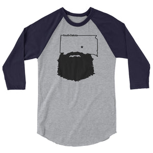 Bearded South Dakota 3/4 Sleeve Raglan Shirt