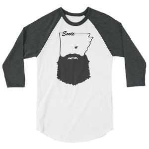 Bearded Arkansas 3/4 Sleeve Raglan Shirt