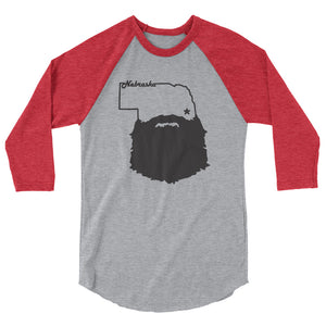 Bearded Nebraska 3/4 Sleeve Raglan Shirt