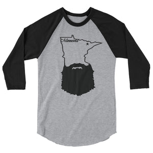 Bearded Minnesota 3/4 Sleeve Raglan Shirt