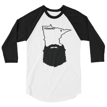 Load image into Gallery viewer, Bearded Minnesota 3/4 Sleeve Raglan Shirt