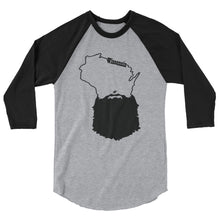 Load image into Gallery viewer, Bearded Wisconsin 3/4 Sleeve Raglan Shirt