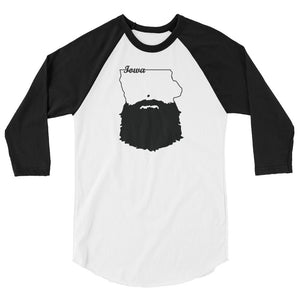 Bearded Iowa 3/4 Sleeve Raglan Shirt