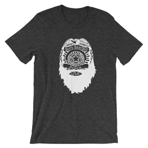 Bearded Police Short Sleeve Unisex T-Shirt (white print)