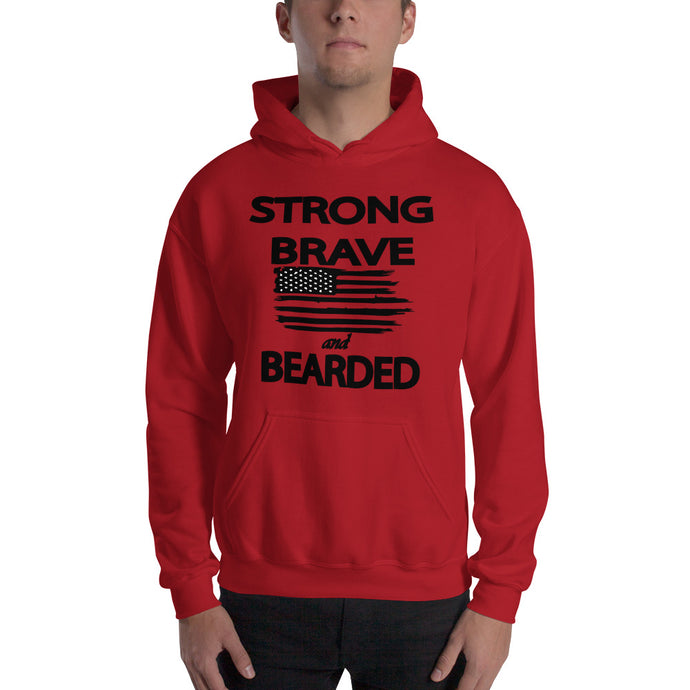 Strong Brave and Bearded Hooded Sweatshirt