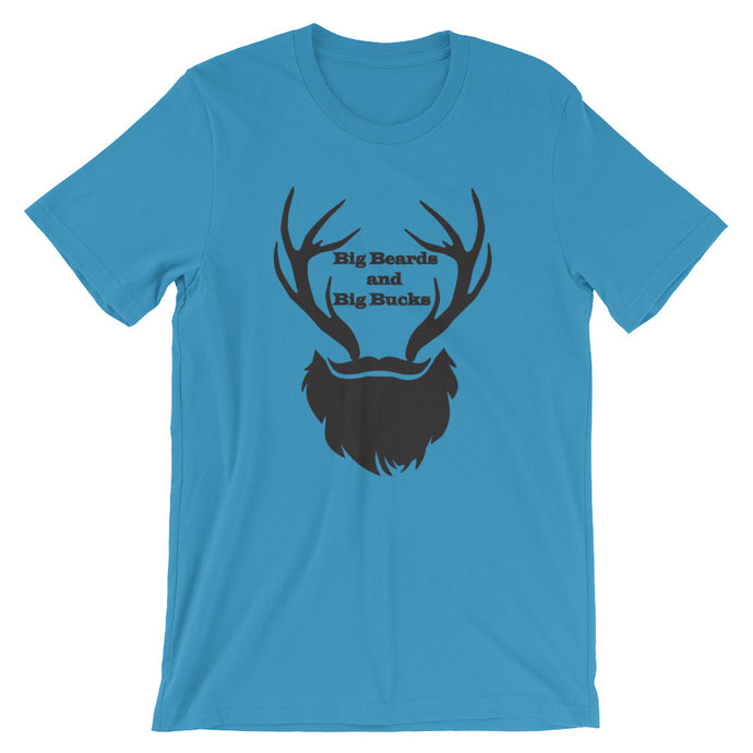 Big Beards and Big Bucks Short Sleeve Unisex T-Shirt