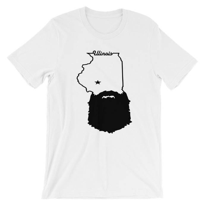 Bearded Illinois Short Sleeve Unisex T-Shirt