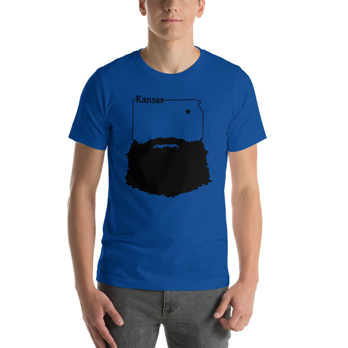 Kansas Bearded Short Sleeve Unisex T-Shirt