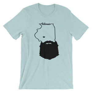 Bearded Illinois Short Sleeve Unisex T-Shirt
