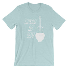 Load image into Gallery viewer, Music Is Life Bearded Guitar Short Sleeve Unisex T-Shirt