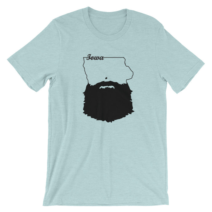 Bearded Iowa Short Sleeve Unisex T-Shirt