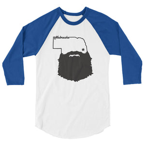 Bearded Nebraska 3/4 Sleeve Raglan Shirt
