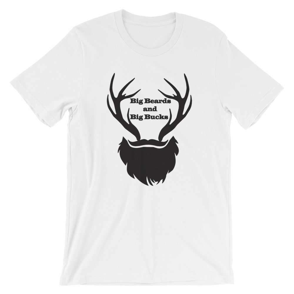 Big Beards and Big Bucks Short Sleeve Unisex T-Shirt