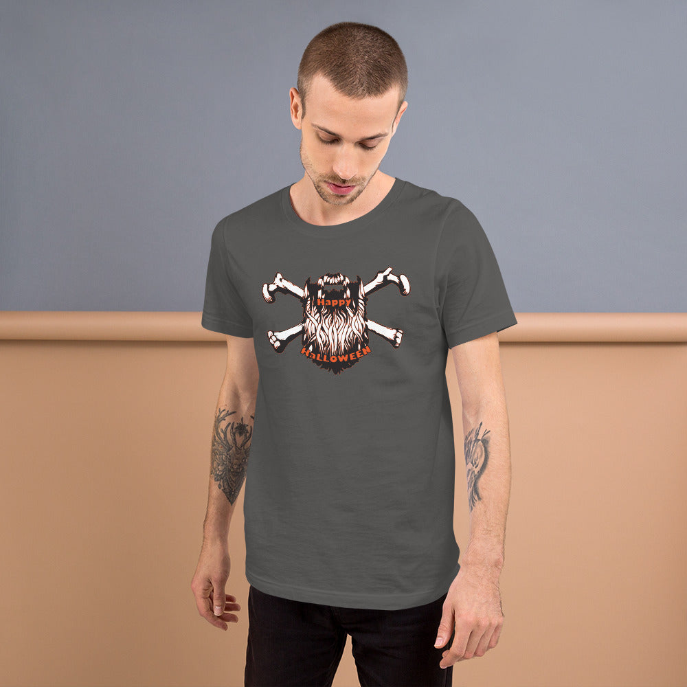 Bearded Halloween Short Sleeve Unisex T-Shirt